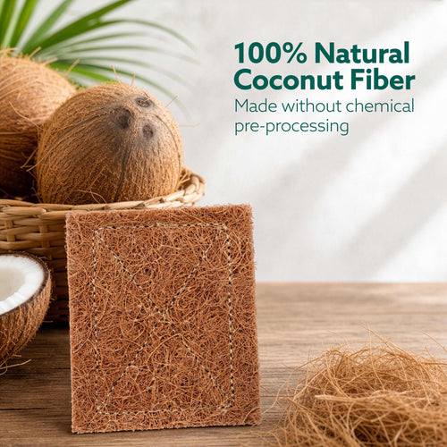 AuraVanam Coconut Scrubber for Dishes  (15 Scrubbers)